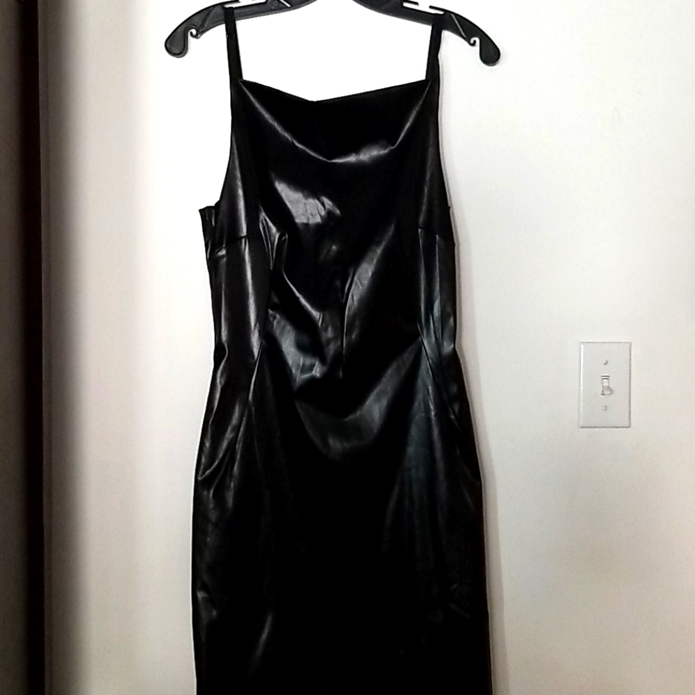 Dolce & Gabbana Black Latex Dress 42 L Bodycon